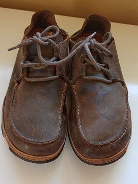 Olukai Leather Casual Shoes Easy Slip On Back Size 8Mens Euro Size 41